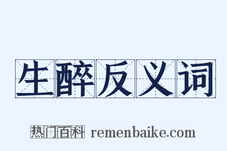 生醉反义词是什么意思的图片